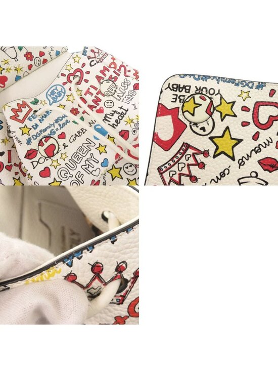 Dolce & Gabbana Shishiri Leather White Multicolor Backpack & main image 6